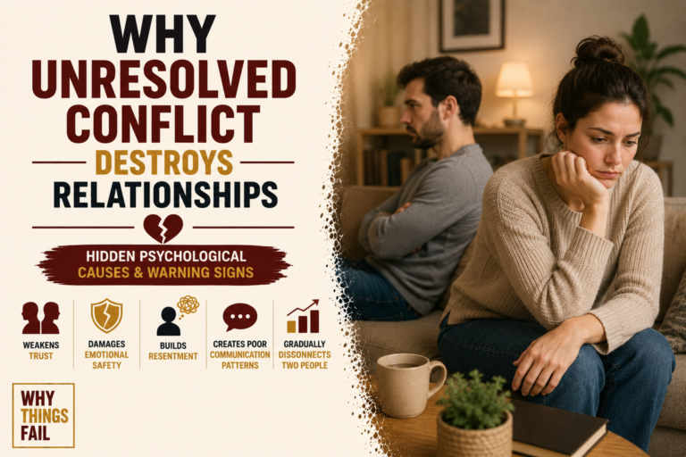 Therapist helping a couple resolve disagreement during a counselling session, representing Why Unresolved Conflict Destroys Relationships through healthy communication and emotional understanding.