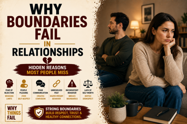 A couple having a calm conversation about personal space and respect illustrating why boundaries fail in relationships through healthy communication and emotional awareness.