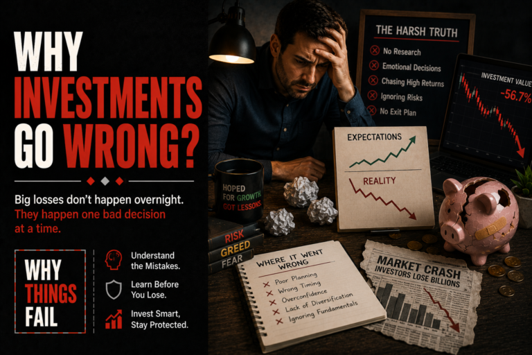 Why Investments Go Wrong illustrated through behavioural biases, poor risk management and emotional investing decisions