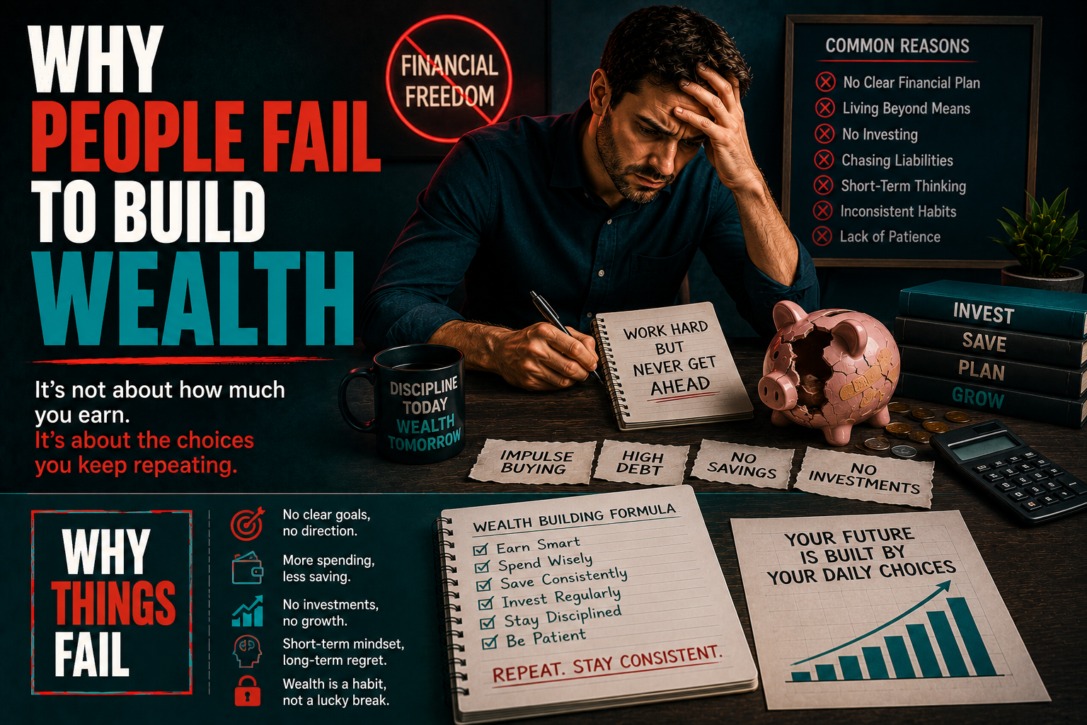 Why People Fail to Build Wealth through lifestyle inflation and emotional spending habits