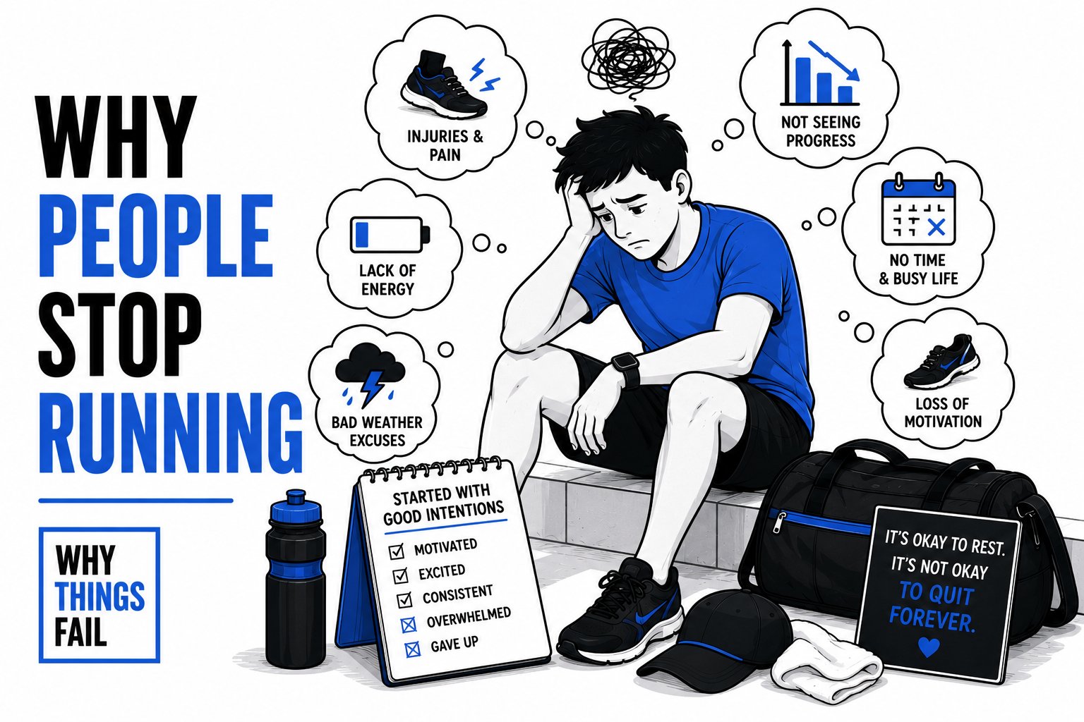 Why People Stop Running because motivation fades after the first few weeks of training